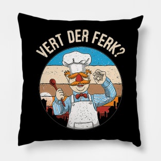 Funny chef vert Pillow