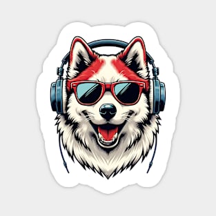 Kishu Ken Smiling DJ with Headphones and Sunglasses Magnet