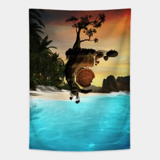 Wonderful sunset over the ocean Tapestry