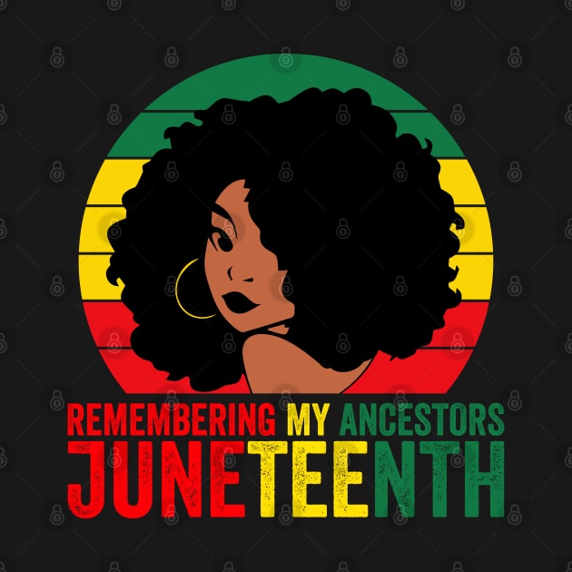 Juneteenth Remembre My Ancestors, 1865 Celebrate African American Freedom Day Women by Zakzouk-store