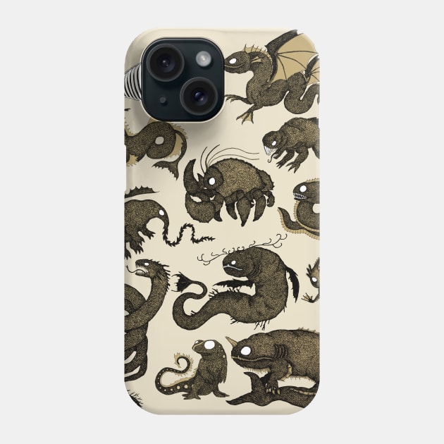 Sea Monsters assorted 3 Phone Case by djrbennett