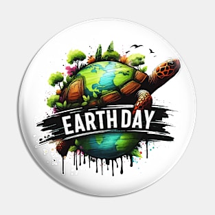 Sea Turtle Earth Day Save The Earth Planet Pin