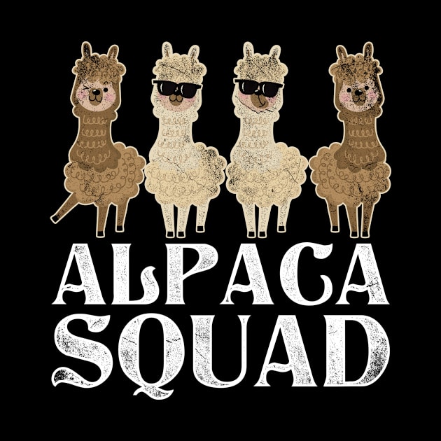 Llama Retro Alpaca Squad by shirtsyoulike