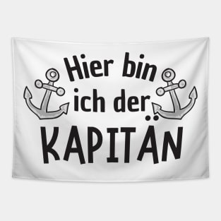 Hier bin ich der Kapitän Anker Segeln Segelboot Tapestry