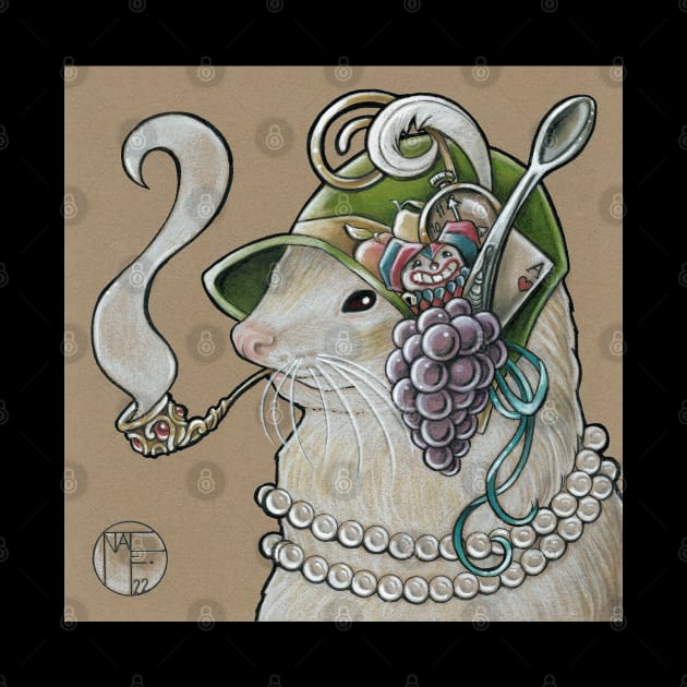 Flapper Ferret - 1920s Style by Nat Ewert Art