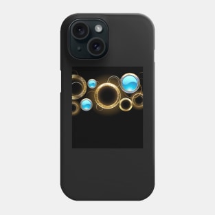 Abstract background with golden rings Phone Case