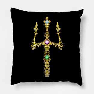 Poseidon trident fork Pillow