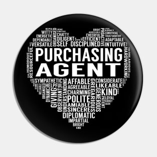 Purchasing Agent Heart Pin