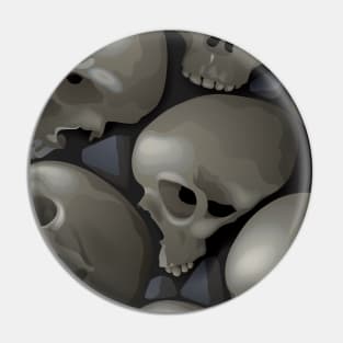 Scull Halloween pattern Pin