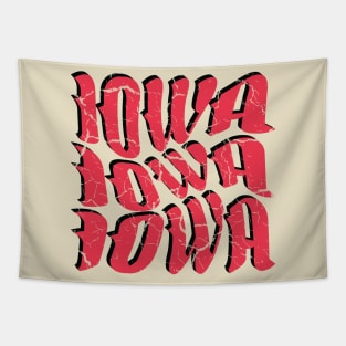 IOWA Vintage Typography Design V2 Tapestry