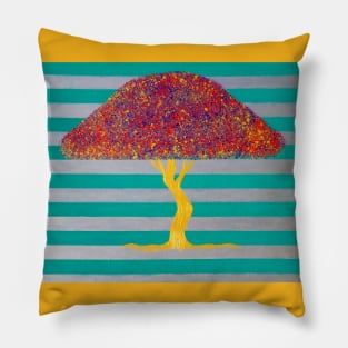 Candied Striped Golden Tree Pillow