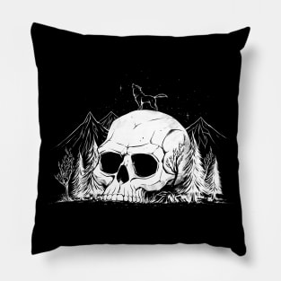 Skull Forest Pillow