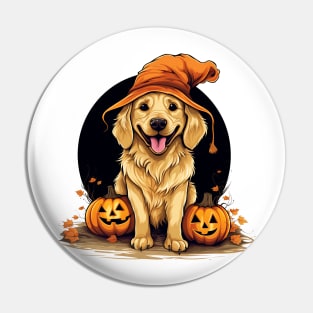 Halloween Golden Retriever Dog #1 Pin