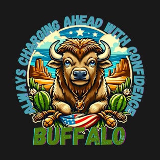 Buffalo: always charging ahead with confidence T-Shirt