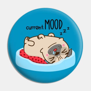 Sleepy Pug Pin