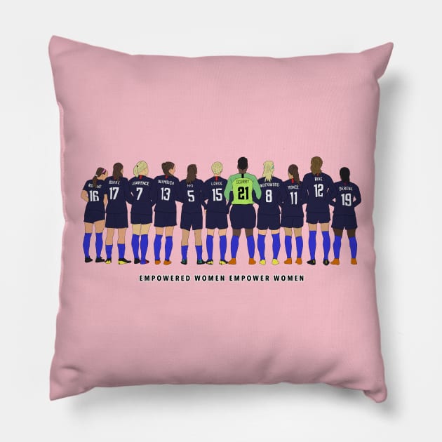 USWNT US Womens Soccer Team Pillow by Hevding