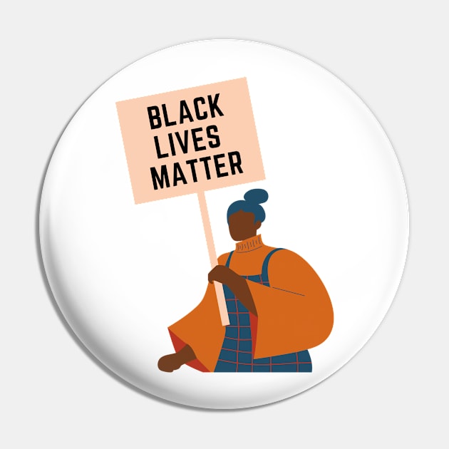 Black Lives Matter - Orange Pin by Misscandacedawn