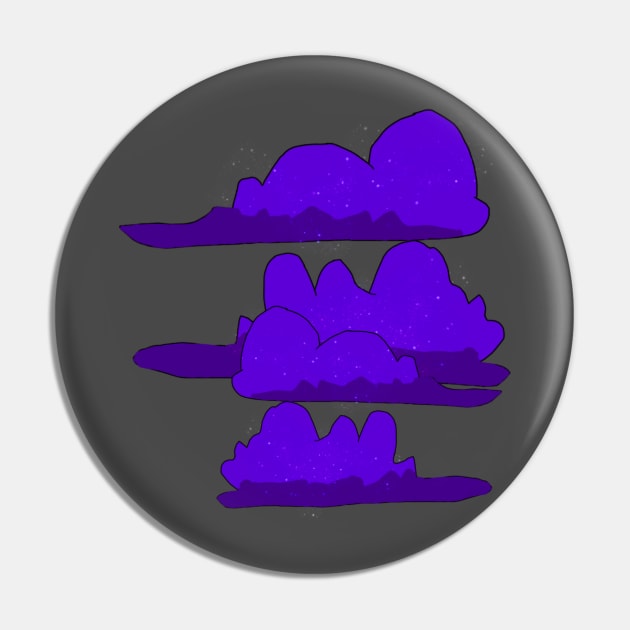 Purple Sparkly Fluffy Clouds Pin by Usagicollection