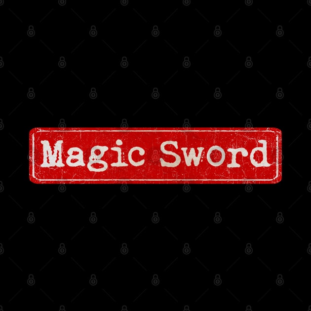 vintage retro plate Magic Sword by GXg.Smx