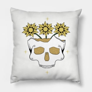 Skull Sunflower Pillow