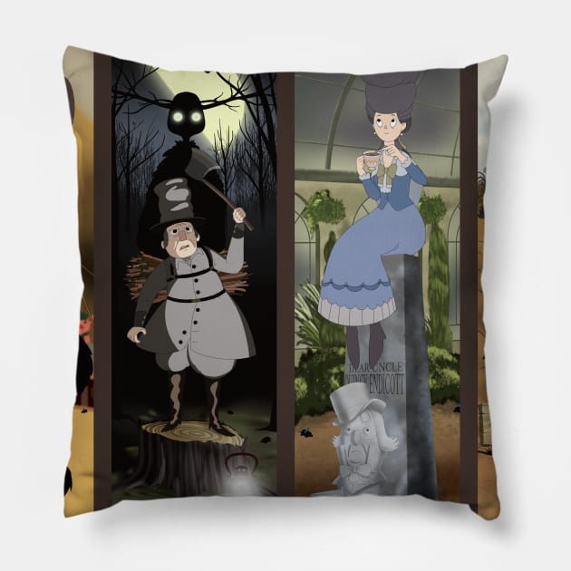 Over the Garden Wall Portraits Pillow by DJ O'Hea