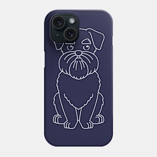 Brussels Griffon White line Phone Case