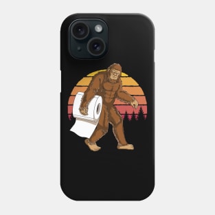 Funny Bigfoot Sasquatch Carrying Toilet Paper Phone Case