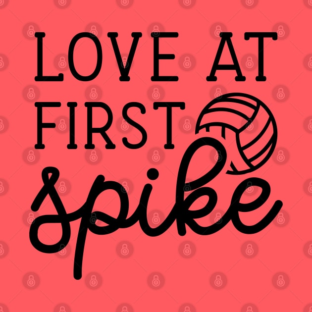 Love At First Spike Volleyball Girls Boys Cute Funny by GlimmerDesigns