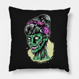 Funky Zombie Lady Pillow