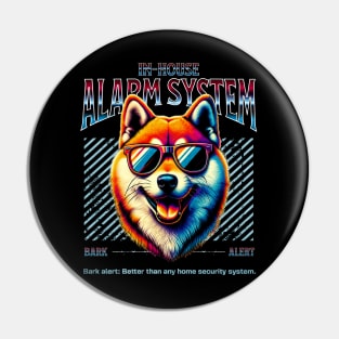 Bark Alert Shiba Inu Dog Pin