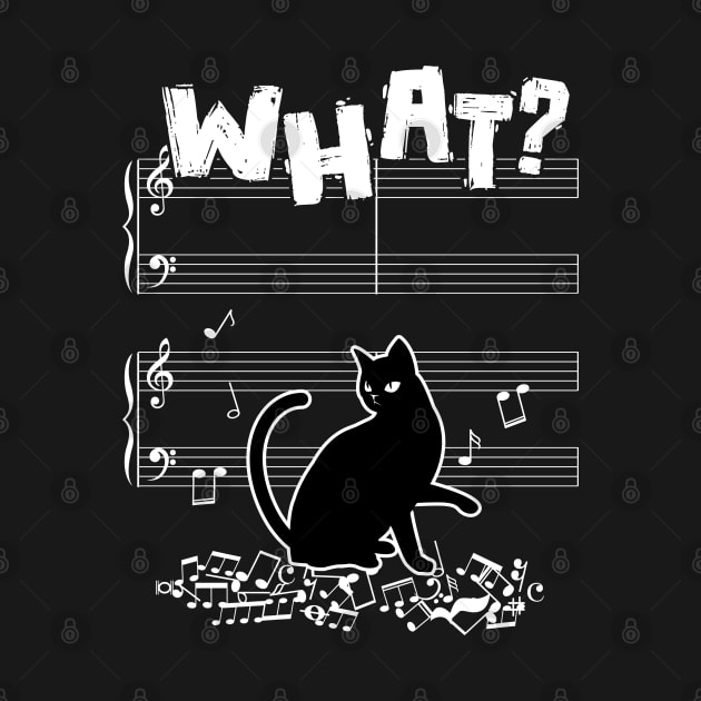 Cat What Funny Cat Music Note by Peco-Designs