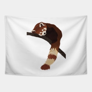 Red Panda on a Tree Branch Tapestry