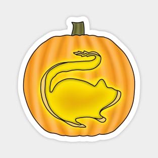 Pumpkin gerbil (Jack o lantern) Magnet