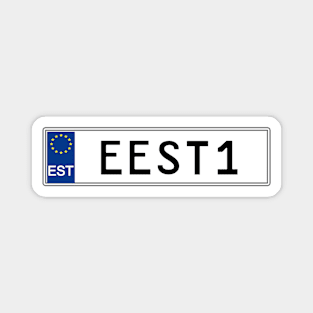 Estonia car license plate Magnet