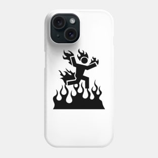 burning man emoji sticker Phone Case