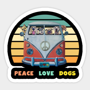 Autocollants Hippie Van Peace Teepublic Fr
