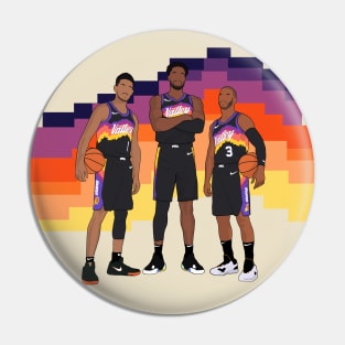 Phoenix Basketball Big 3 City Jersey Booker Ayton Paul Pin