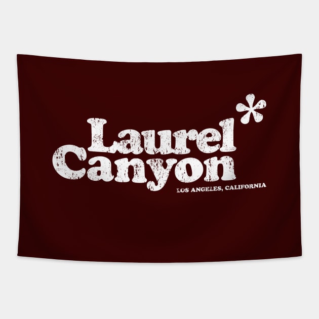 Laurel Canyon Jasmine Flower 1970's - white print Tapestry by retropetrol