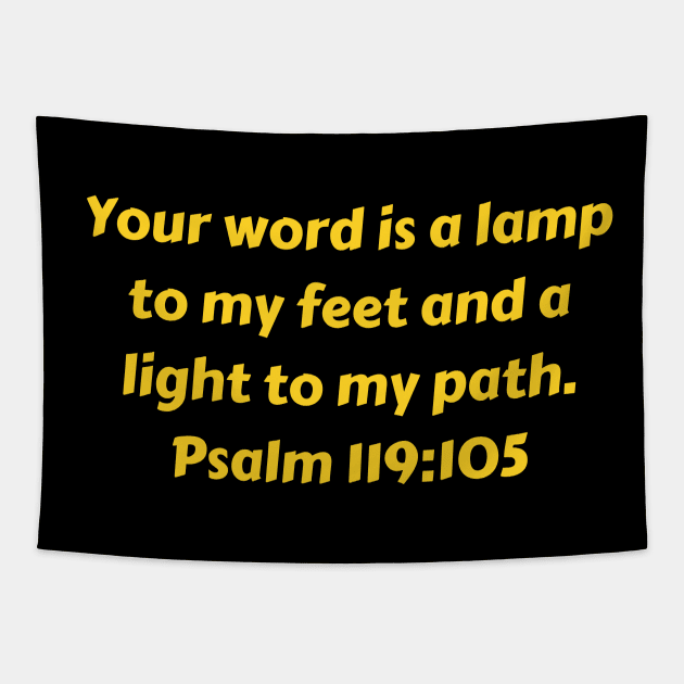 Bible Verse Psalm 119:105 Tapestry by Prayingwarrior