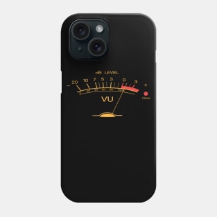 Volume VU Meter Vintage Audio Engineer Recording Studio Gear Head Musician Guitar Shirt Phone Case