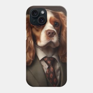 Cavalier King Charles Spaniel Dog in Suit Phone Case