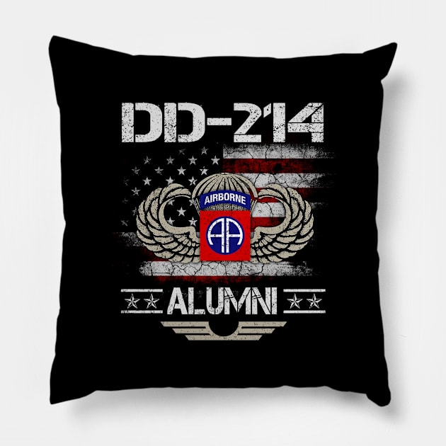 Proud U.S Army 82nd AIRBORNE Division DD-214 Alumni - Veterans Day Gift Pillow by floridadori