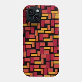 PATTERN OF YELLOW AND ORANGE RED RECTANGLES AND SQUARES Phone Case