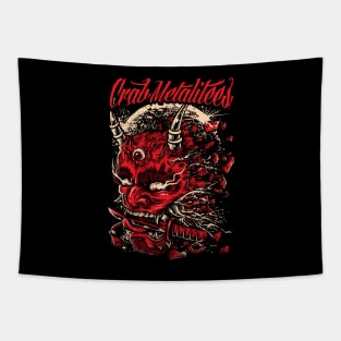 Red Hannya Mask Tapestry