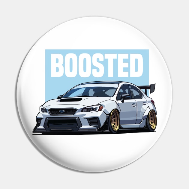 Subaru Impreza WRX STI Car Art - Boosted Modified JDM Car Pin by JDM-Rey