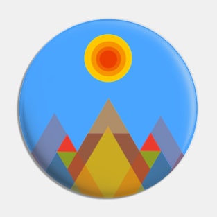 mountains landscape of triangles Pin