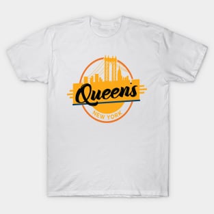 Put Queens on map new york city nyc word T-shirt-PL – Polozatee