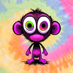 Cute Manic Chibi Monkey Comic Horror Art I T-Shirt