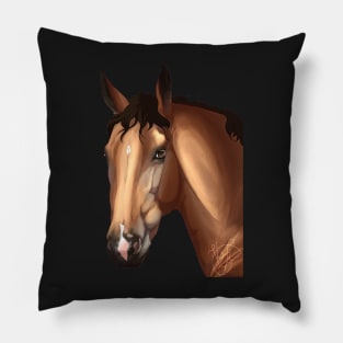 Buckskin Horse Profile Pillow