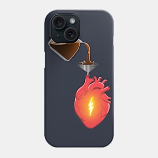 Coffee Powered Heart Phone Case